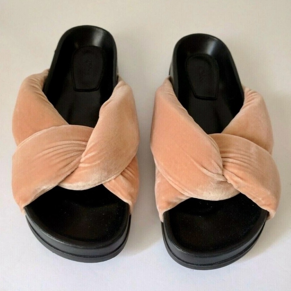 Chloé Nolan Velvet Knotted Slide Sandals EU 36